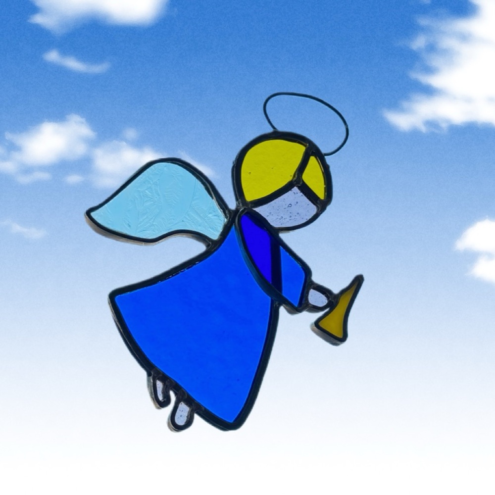 Stained Glass Angel Suncatcher